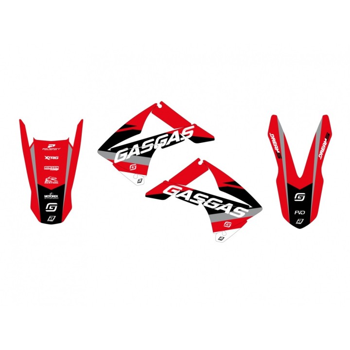 Plastiki i naklejki BLACKBIRD komplet naklejek (oklein) gas gas ec 125/250/300 '10-'11, fsr 250/450 '10-'11 dream 5