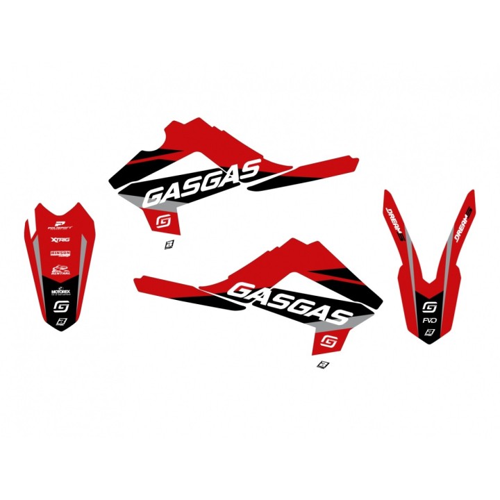 Plastiki i naklejki BLACKBIRD komplet naklejek (oklein) gas gas ec 125/250/300 '12-'15, ecf 250/300/450 '14-'17 dream 5