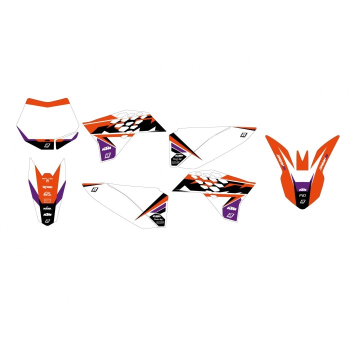 Plastiki i naklejki BLACKBIRD komplet naklejek (oklein) ktm SX 50 '09-'15 dream 5