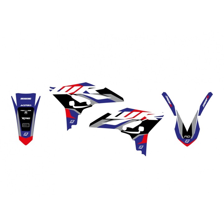 Plastiki i naklejki BLACKBIRD komplet naklejek (oklein) yamaha wr 450F '12-'15 dream 5