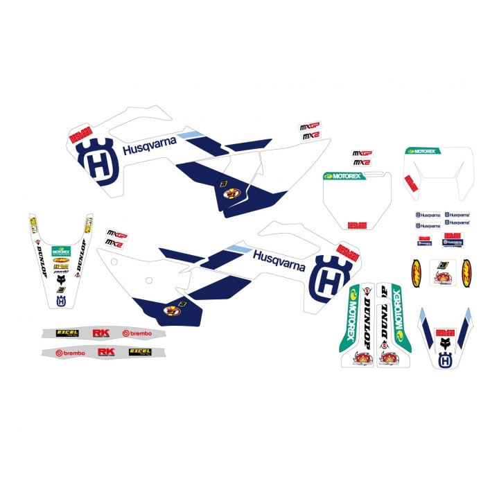 Plastiki i naklejki BLACKBIRD komplet naklejek (oklein) husqvarna tc/fc '23-'24; te/fe '24-'25 (tc/fc all models '23-'24) repli…