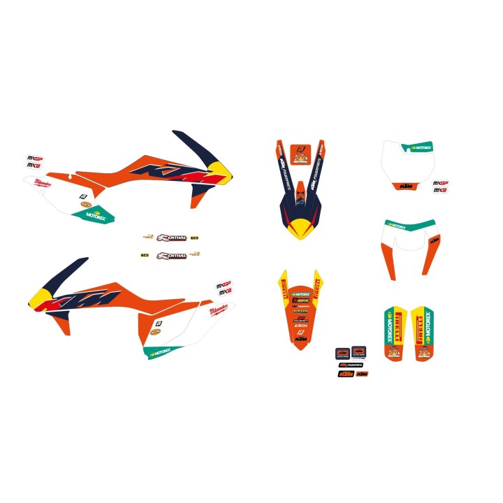 Plastiki i naklejki BLACKBIRD komplet naklejek (oklein) ktm sx/sx-f '16-'18, exc/exc-f '17-'19 replica ktm factory mxgp 26
