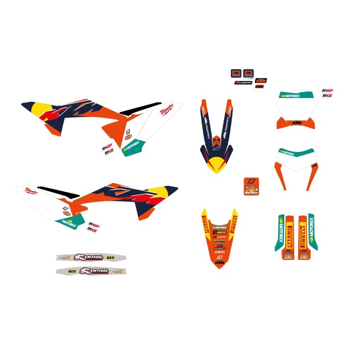 Plastiki i naklejki BLACKBIRD komplet naklejek (oklein) ktm sx/sx-f '25-'26 replica team ktm factory mxgp 26