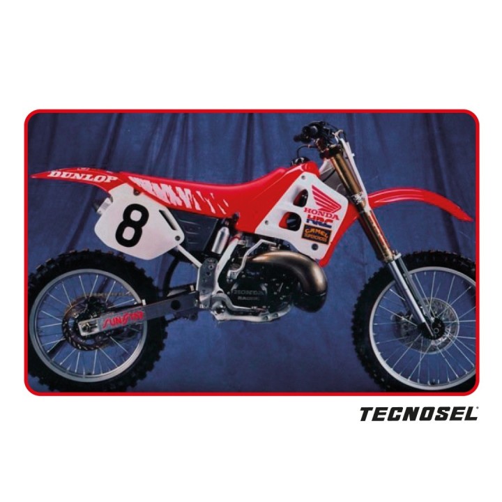 Plastiki i naklejki TECNOSEL (blackbird) komplet naklejek (oklein) honda cr 125 '91-'92, cr 250 '90-'91, replica team honda '91…