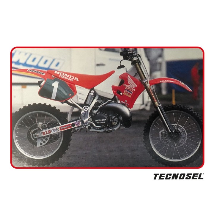 Plastiki i naklejki TECNOSEL (blackbird) komplet naklejek (oklein) honda cr 125 '93-'94, cr 250 '92-'94, replica team honda '92