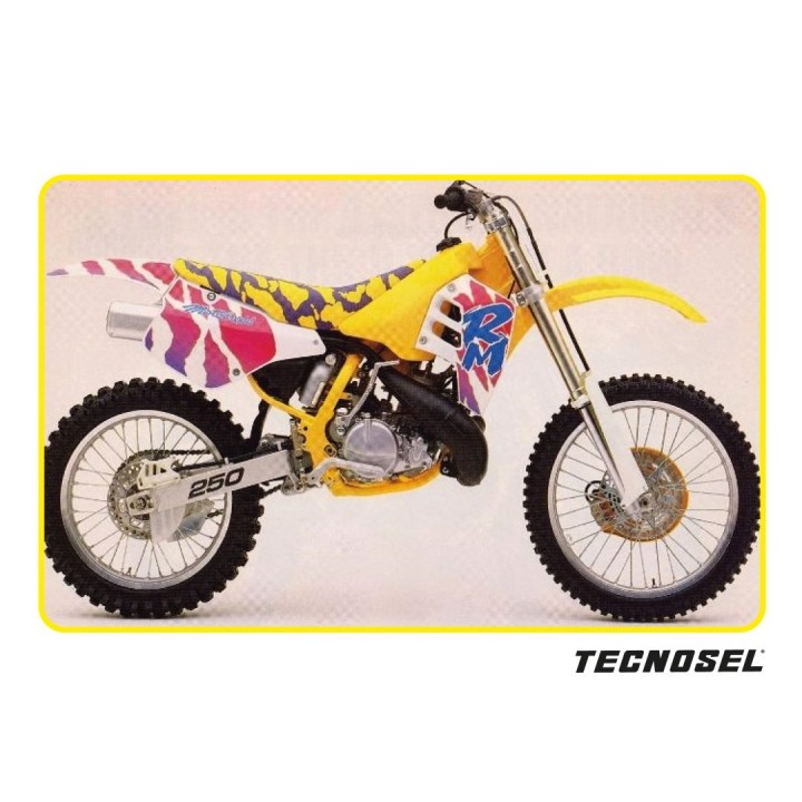 Plastiki i naklejki TECNOSEL (blackbird) komplet naklejek (oklein) suzuki rm 125/250 '89-'92,REPLICA oem suzuki '92