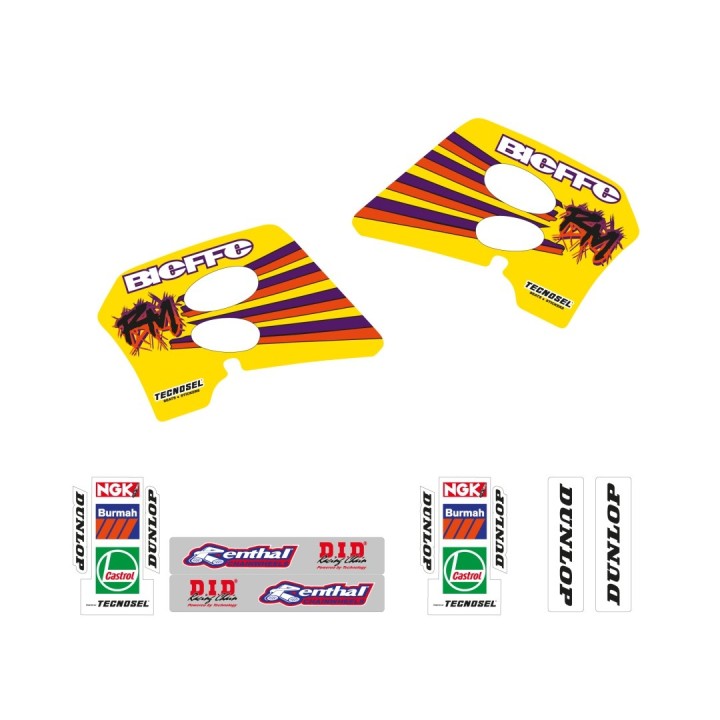 Plastiki i naklejki TECNOSEL (blackbird) komplet naklejek (oklein) suzuki rm 125/250 '93-'95, replica team suzuki '93
