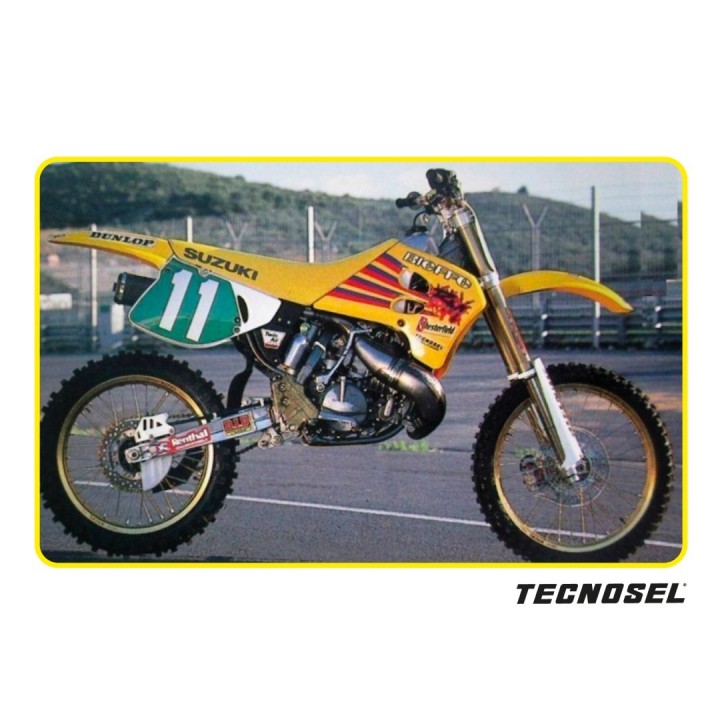 Plastiki i naklejki TECNOSEL (blackbird) komplet naklejek (oklein) suzuki rm 125/250 '93-'95, replica team suzuki '93