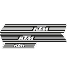 Plastiki i naklejki TECNOSEL (blackbird) komplet naklejek (oklein) ktm gs '74-'76, replica oem ktm, czarne tło
