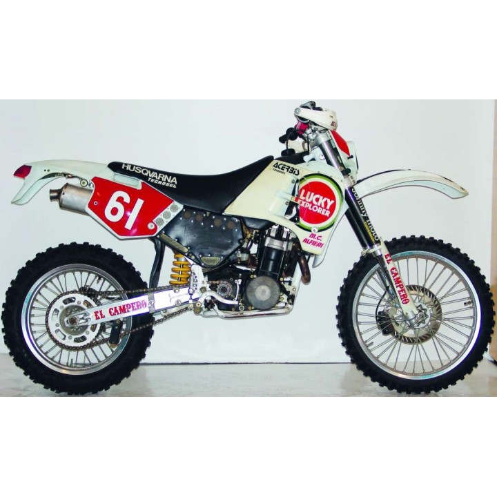 Plastiki i naklejki TECNOSEL (blackbird) komplet naklejek (oklein) husqvarna tc/te '91-'94, replica team ch racing husqvarna '93