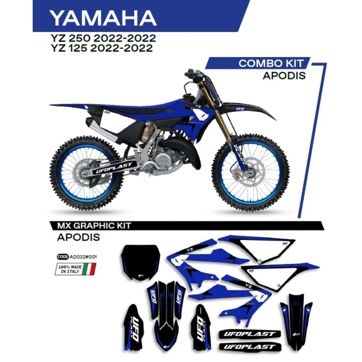 Plastiki i naklejki UFO komplet naklejek (oklein) yamaha yz 125/250 '22 apodis