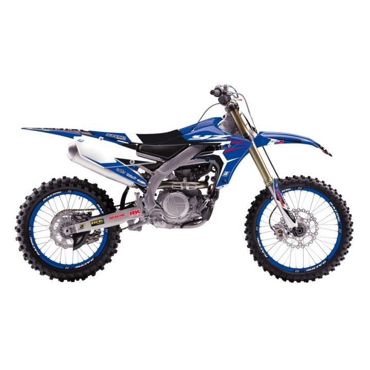 Plastiki i naklejki BLACKBIRD komplet naklejek (oklein) + pokrowiec poszycie na siedzenie yamaha yz 125/250 '22 dream 4