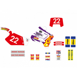 Plastiki i naklejki BLACKBIRD komplet naklejek (oklein) honda cr 125R '93-'97, cr 250R '92-'96 replica team enduro fim honda 19…
