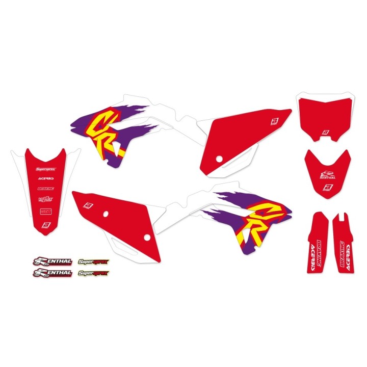 Plastiki i naklejki BLACKBIRD komplet naklejek (oklein) honda crf 250R '22-'24, crf 450R '21-'24 retro