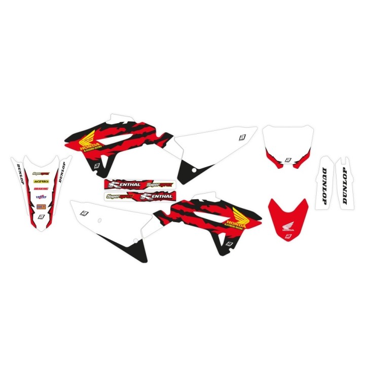 Plastiki i naklejki BLACKBIRD komplet naklejek (oklein) honda crf 250R '22-'24, crf 450R '21-'24 retro