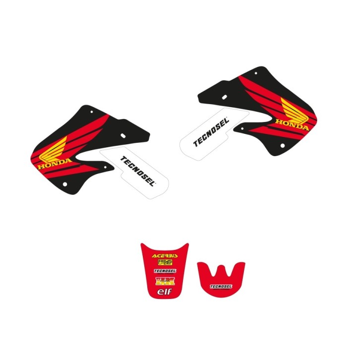 Plastiki i naklejki BLACKBIRD komplet naklejek (oklein) honda cr 125 '98-'99, cr 250R '97-'99 replica oem honda