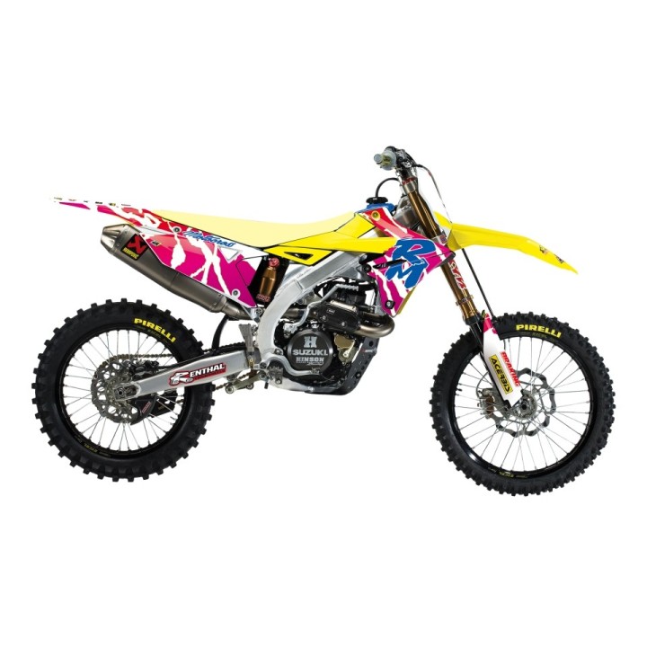 Plastiki i naklejki BLACKBIRD komplet naklejek (oklein) suzuki rmz 250 '19-'24, rmz 450 '18-'24 retro suzuki