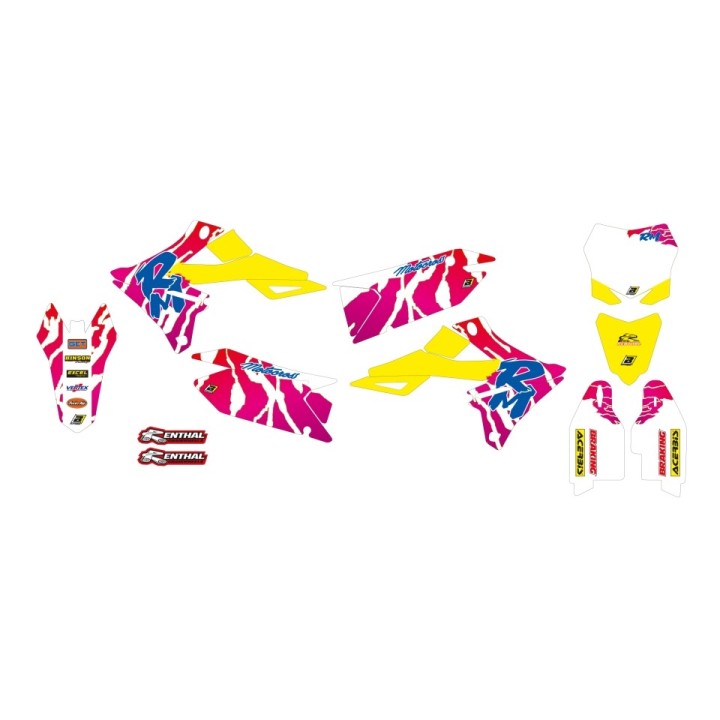 Plastiki i naklejki BLACKBIRD komplet naklejek (oklein) suzuki rmz 250 '19-'24, rmz 450 '18-'24 retro suzuki
