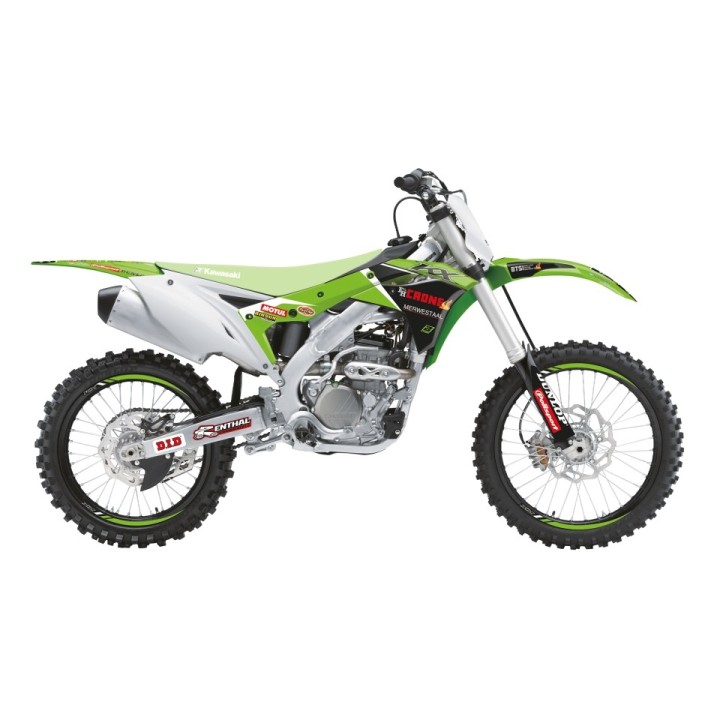 Plastiki i naklejki BLACKBIRD komplet naklejek (oklein) kawasaki kx 250F '17-'20 replica kawasaki racing team 22