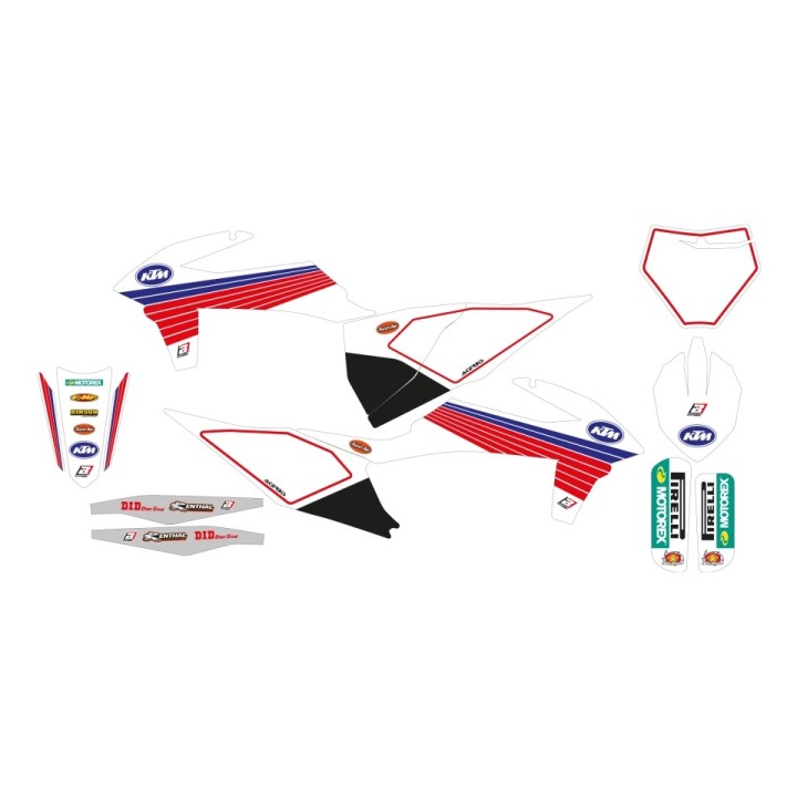 Plastiki i naklejki BLACKBIRD komplet naklejek (oklein) ktm sx/sx-f '19-'22, exc/exc-f '20-'23 retro