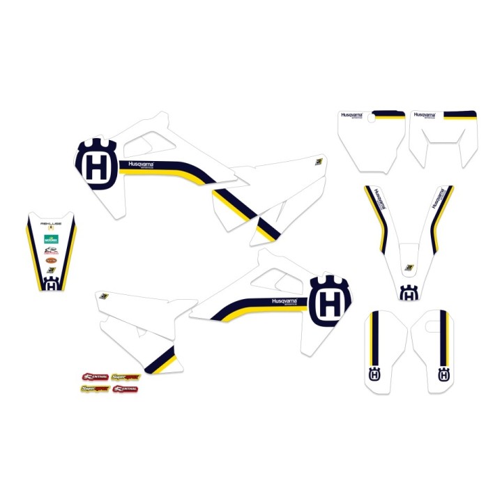 Plastiki i naklejki BLACKBIRD komplet naklejek (oklein) husqvarna tc/fc '19-'22, te/fe '20-'23 retro