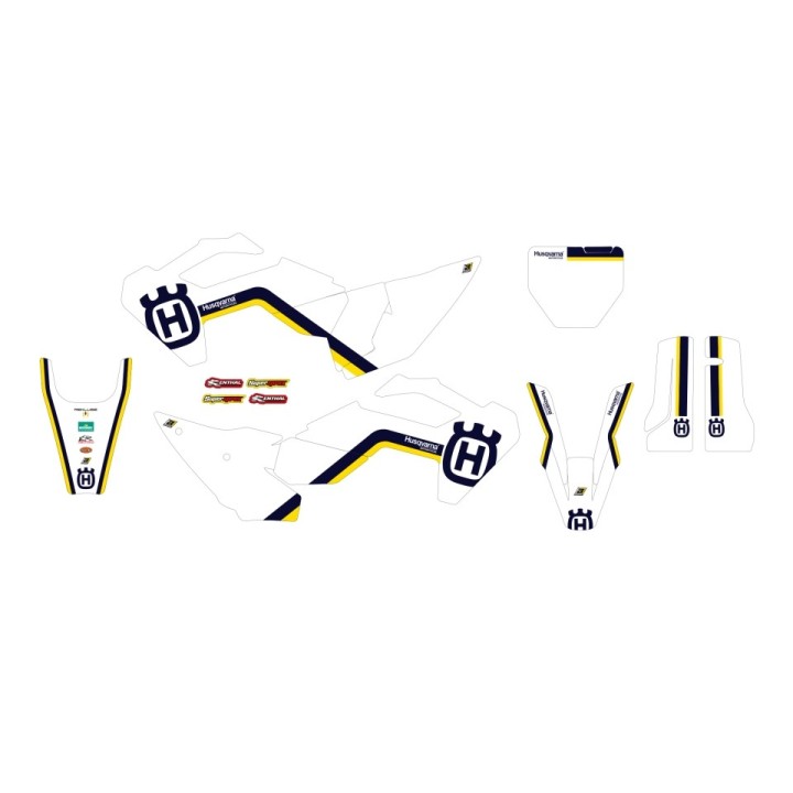 Plastiki i naklejki BLACKBIRD komplet naklejek (oklein) husqvarna tc/fc '23-'24; te/fe '24-'25 (tc/fc all models '23-'24) retro