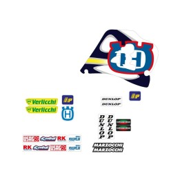 Plastiki i naklejki BLACKBIRD komplet naklejek (oklein) husqvarna cr/wr 125/250 '98-'99 replica team husqvarna maddii 1998