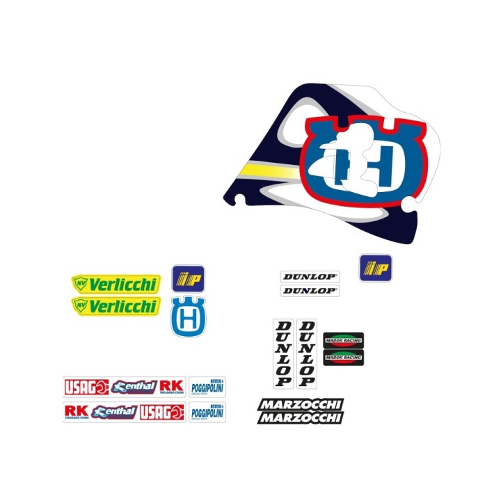Plastiki i naklejki BLACKBIRD komplet naklejek (oklein) husqvarna cr/wr 125/250 '98-'99 replica team husqvarna maddii 1998