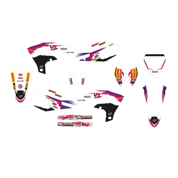 Plastiki i naklejki BLACKBIRD komplet naklejek (oklein) yamaha yz 250F '19-'23, yz 450F '18-'22 replica yamaha factory racing 23