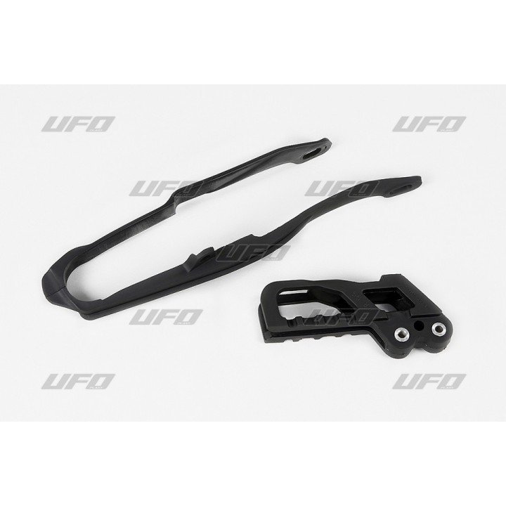 Plastiki i naklejki UFO komplet ślizg (HO03671001) + prowadnica (HO03660001) łańcucha honda cr 125 / 250 '00-'04, crf 250 r / x…