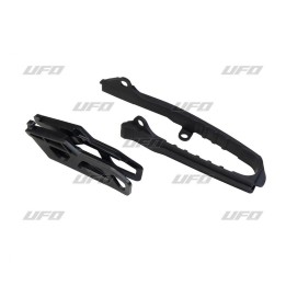 Plastiki i naklejki UFO komplet ślizg (SU04944001) + prowadnica (SU04945001) łańcucha suzuki rmz 250 '19-'25, rmz 450 '18-'25