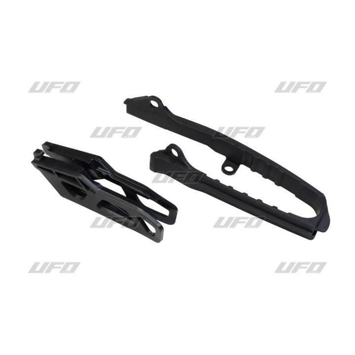 Plastiki i naklejki UFO komplet ślizg (SU04944001) + prowadnica (SU04945001) łańcucha suzuki rmz 250 '19-'25, rmz 450 '18-'25