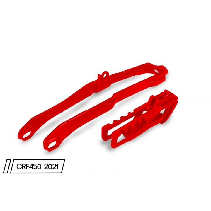 Plastiki i naklejki UFO komplet ślizg + prowadnica łańcucha honda crf 250 r '20-'25 , crf 250 rx '21-'25 , crf 450 r / rx '19-'…