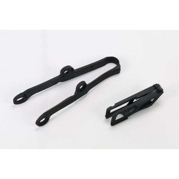 Plastiki i naklejki UFO komplet ślizg + prowadnica łańcucha kawasaki kxf 250 '09-16, kxf 450 '09-15,