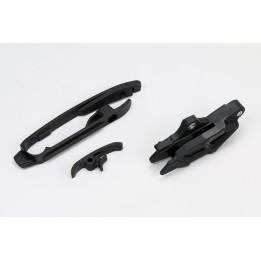 Plastiki i naklejki UFO komplet ślizg (mały i duży) + prowadnica łańcucha ktm SX 125/150/250, sx-f 250/350/450 '11-15, SX 250 '…