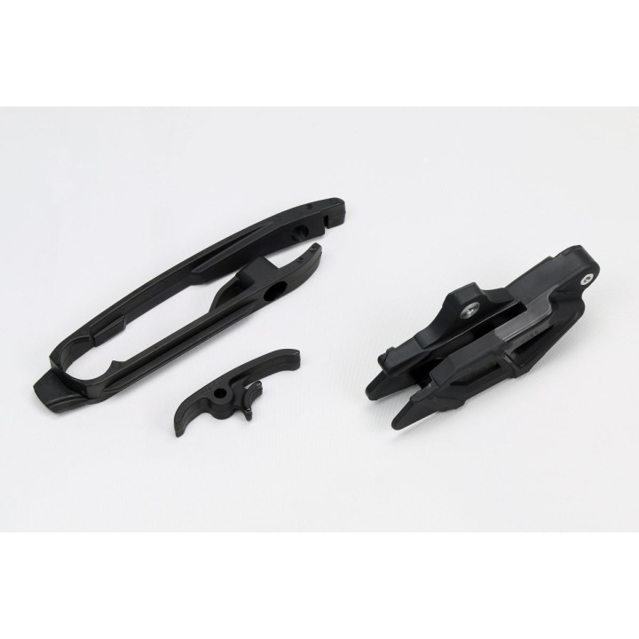 Plastiki i naklejki UFO komplet ślizg (mały i duży) + prowadnica łańcucha ktm SX 125/150/250, sx-f 250/350/450 '11-15, SX 250 '…