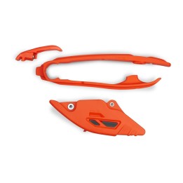 Plastiki i naklejki UFO komplet ślizg + prowadnica łańcucha ktm SX 125 / 250 / 300 '23-'25, sxf (sx-f) 250 / 350 / 450 '23-'25,…