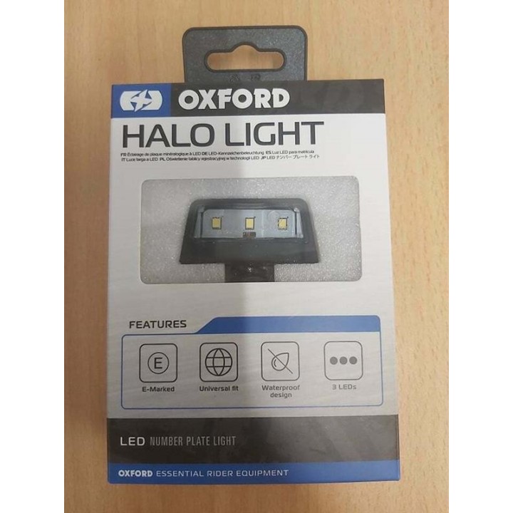 Plastiki i naklejki OXFORD podświetlenie LED tablicy rejestracyjnej halo - trzy mocne diody