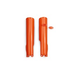 Plastiki i naklejki UFO osłony teleskopów ( amortyzatorów ) przednich ktm sx/sxf(sx-f) 125/250/300/350/450F tbi '23-26, exc/exc…