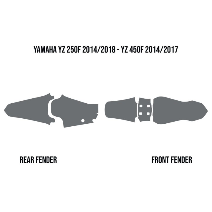 Plastiki i naklejki Twin air okleina przeciwbłotna yamaha yz 250F '14-18', yz 450F '14-18' (mud deflector foam)