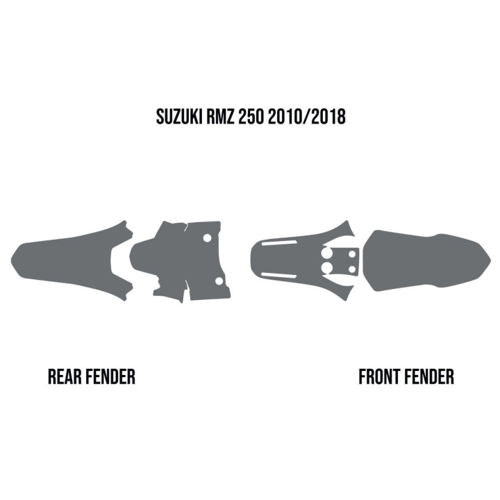 Plastiki i naklejki Twin air okleina przeciwbłotna suzuki rmz 250 '10-18' (mud deflector foam)