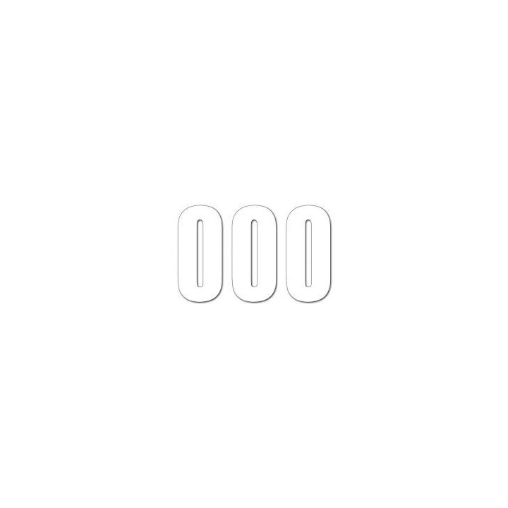 Plastiki i naklejki BLACKBIRD numery startowe 13CM x 7CM proste,