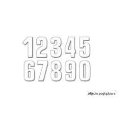 Plastiki i naklejki BLACKBIRD numery startowe 16CM x 7,5CM proste,