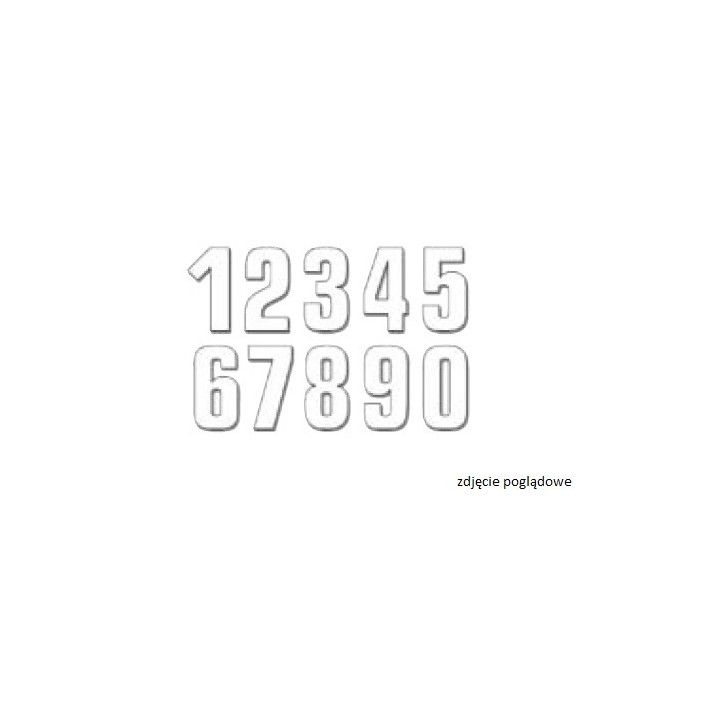 Plastiki i naklejki BLACKBIRD numery startowe 16CM x 7,5CM proste,