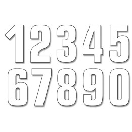 Plastiki i naklejki BLACKBIRD numery startowe 21CM x 11CM proste,