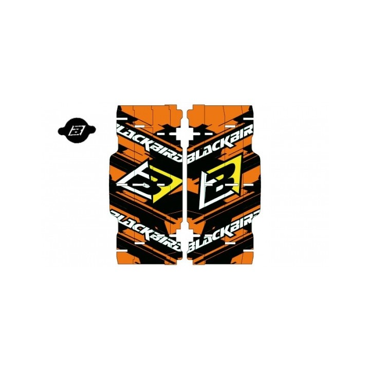 Plastiki i naklejki BLACKBIRD naklejki na osłonę chłodnicy rad louver decals sx/sxf '07-'10