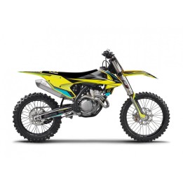 Plastiki i naklejki BLACKBIRD komplet naklejek (oklein) + pokrowiec poszycie na siedzenie ktm sx/sx-f '16-'18, exc/exc-f '17-'1…