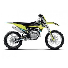 Plastiki i naklejki BLACKBIRD komplet naklejek (oklein) + pokrowiec poszycie na siedzenie ktm sx/sx-f '19-'22, exc/exc-f '20-'2…