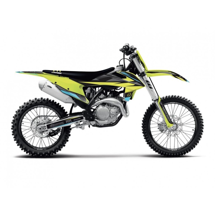 Plastiki i naklejki BLACKBIRD komplet naklejek (oklein) + pokrowiec poszycie na siedzenie ktm sx/sx-f '19-'22, exc/exc-f '20-'2…