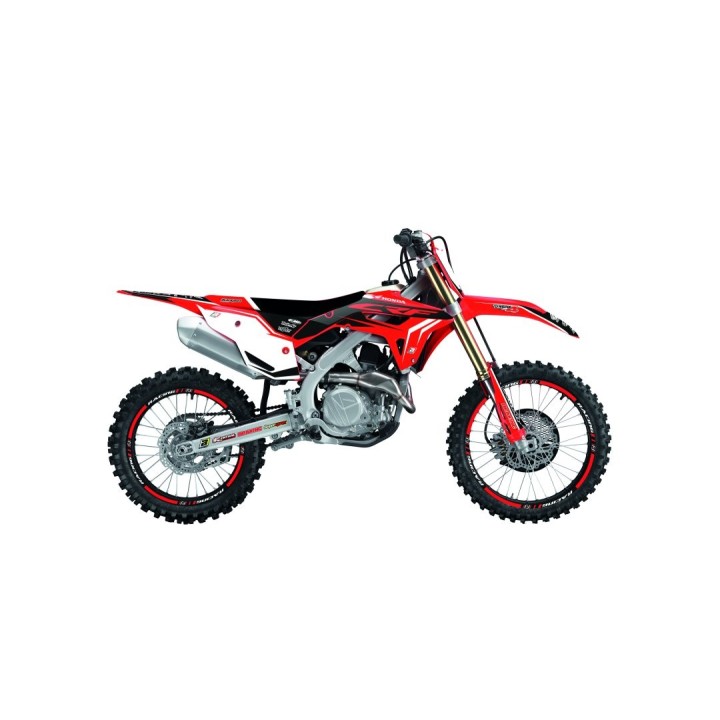 Plastiki i naklejki BLACKBIRD komplet naklejek (oklein) + pokrowiec poszycie na siedzenie honda crf 250R '22-'24, crf 450R '21-…